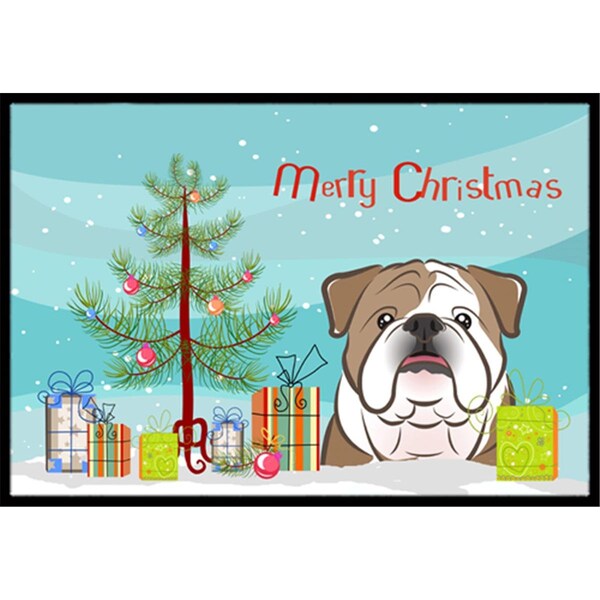 Carolines Treasures Christmas Tree & English Bulldog Indoor or Outdoor Mat, 18 x 27 CA78518 - main